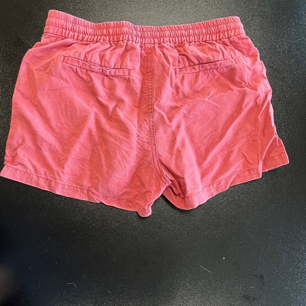J.Crew Pont Sur Nantucket Linen & Lyocell Blend XS Red Pull On Shorts - Picture 6 of 9
